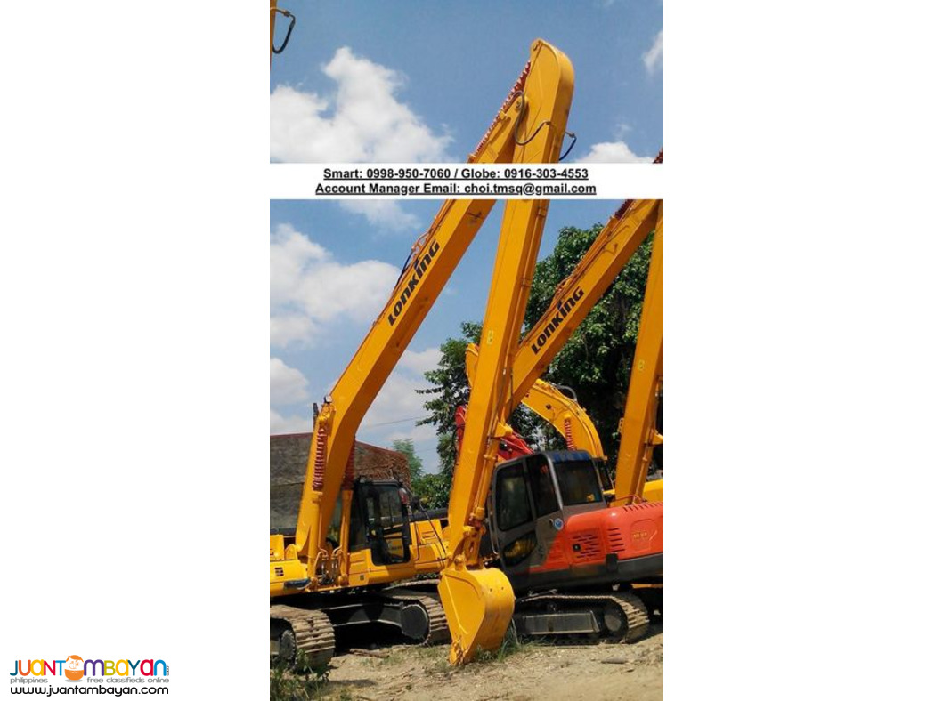 lonking long arm backhoe excavator 0.4cbm cummins engine for sale
