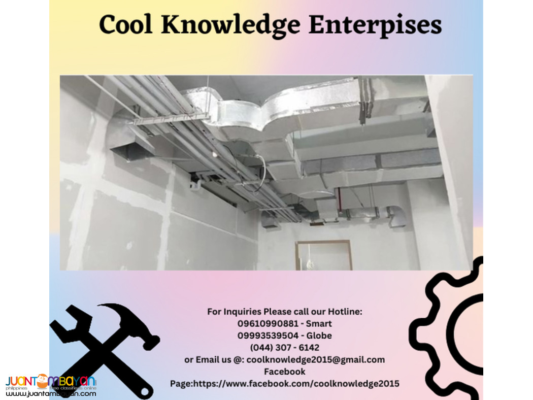 supply and install,services,fabricate of ducting works
