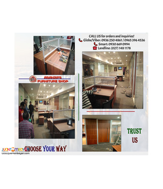 OFFICE TABLE WITH SCREEN PANEL DIVIDER | FACTORY PRICE