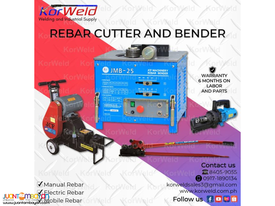 Rebar Cutter and Bender - Manual, Electric and Mobile