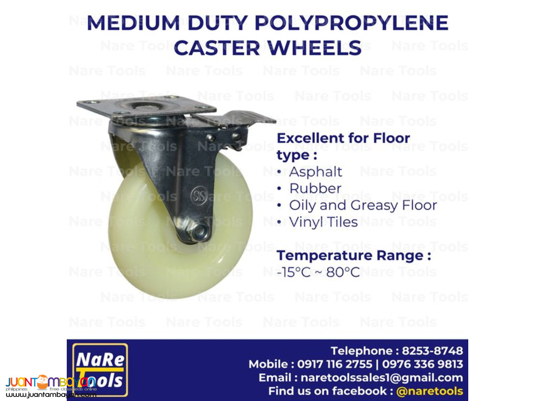 Medium Duty Polypropylene Caster Wheels 39-01-02