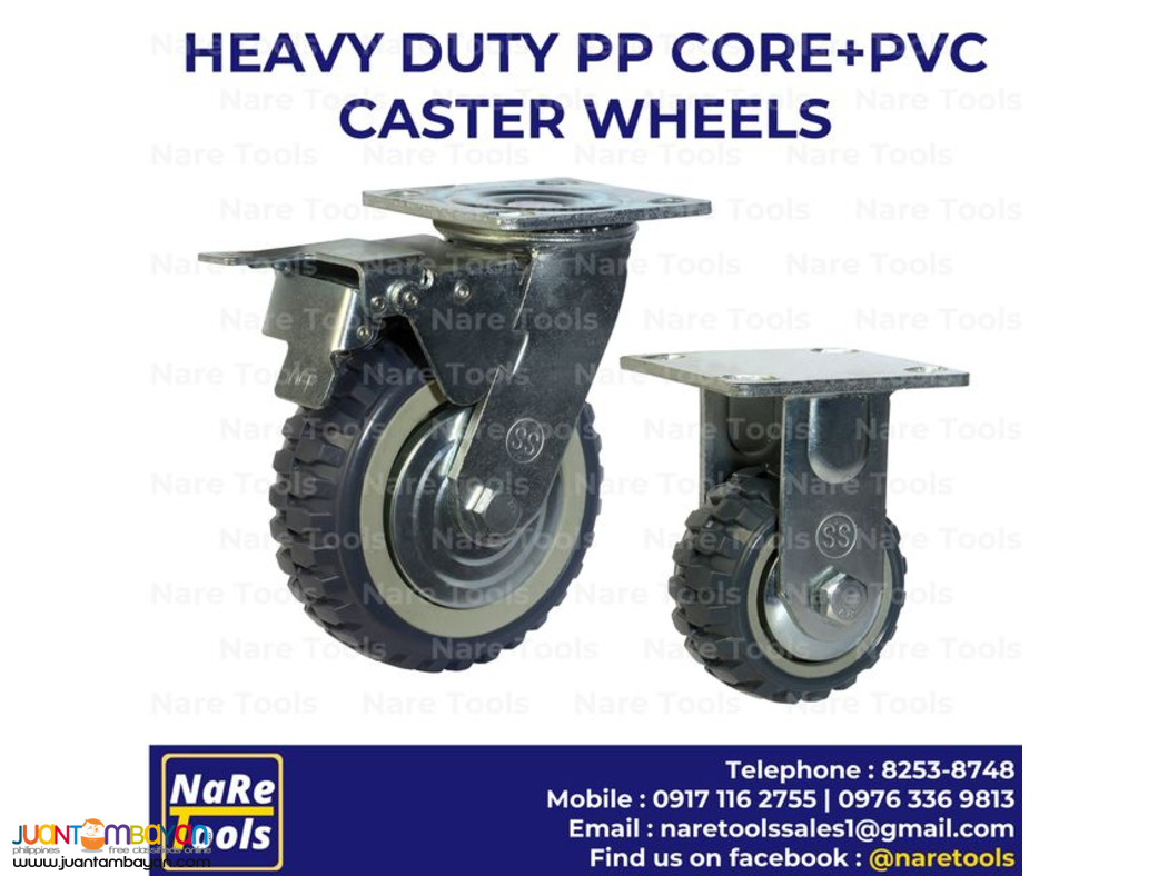 Heavy Duty PP Core + PVC Caster Wheels - 39-02-04B
