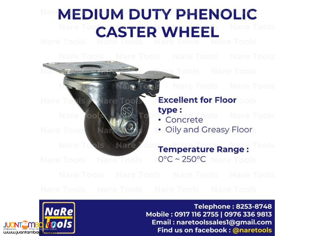 Medium Duty Phenolic Castel Wheel - 39-01-06