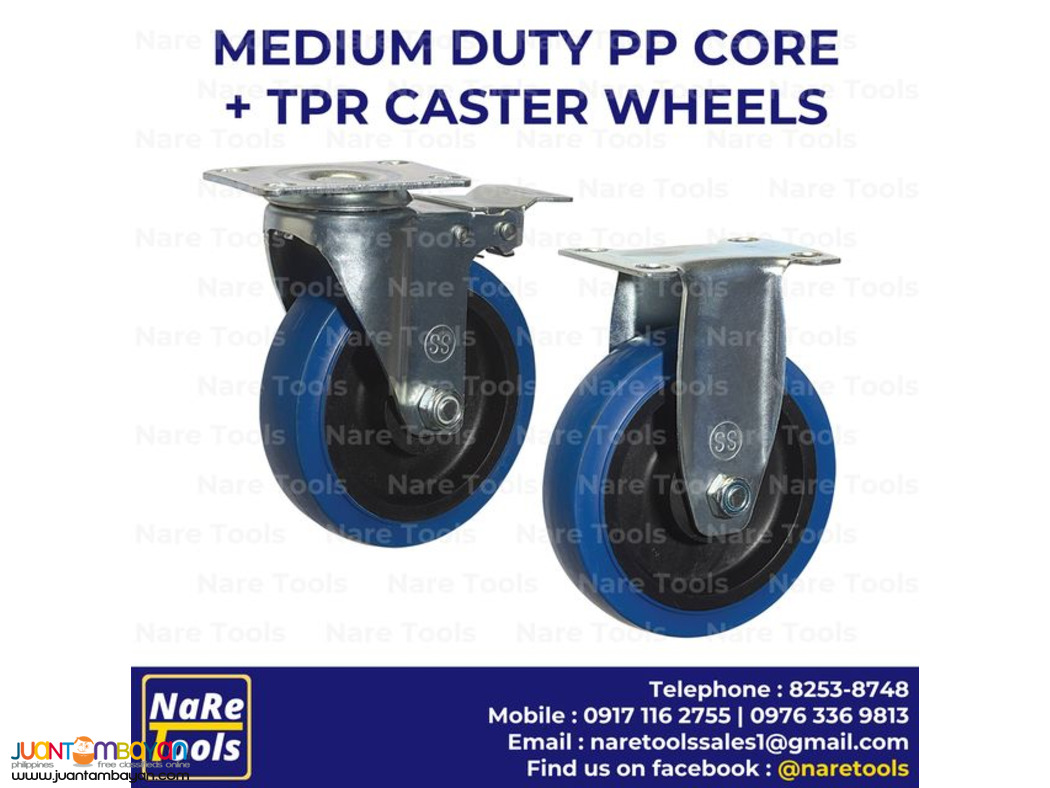 Medium Duty PP Core + TPR Caster Wheels - 39-01-05