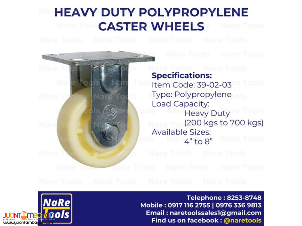 Heavy Duty Polypropylene Caster Wheels - 39-02-03