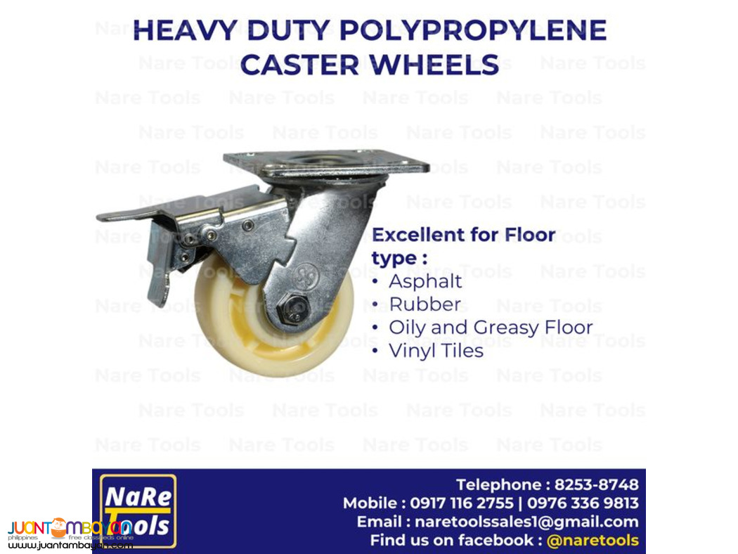 Heavy Duty Polypropylene Caster Wheels - 39-02-03
