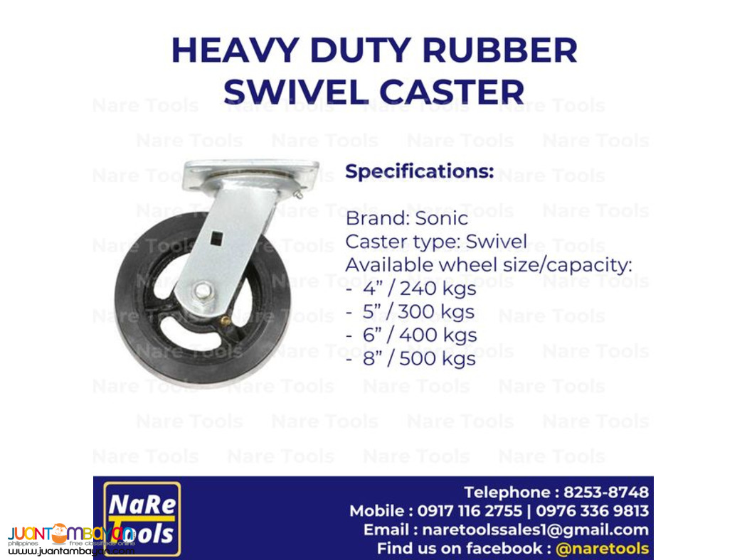Rubber caster wheel Swivel 4