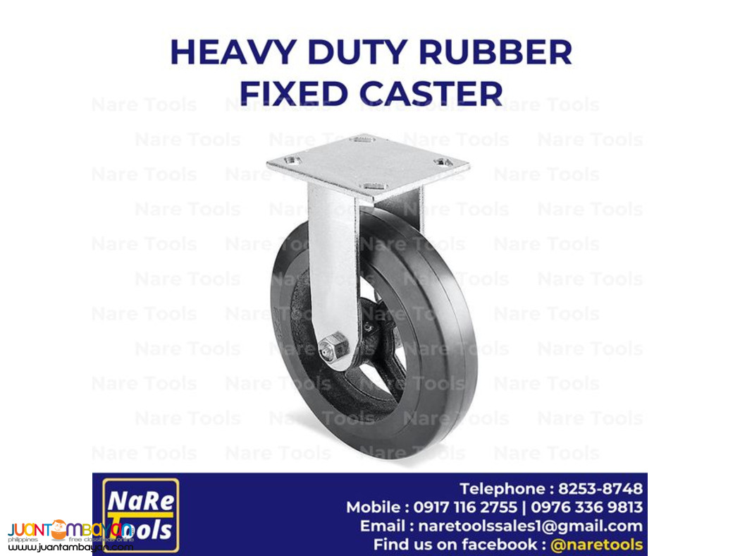Heavy Duty Rubber Caster Fixed 4