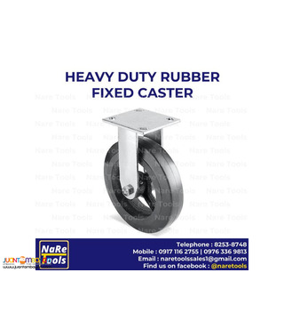Heavy Duty Rubber Caster Fixed 4