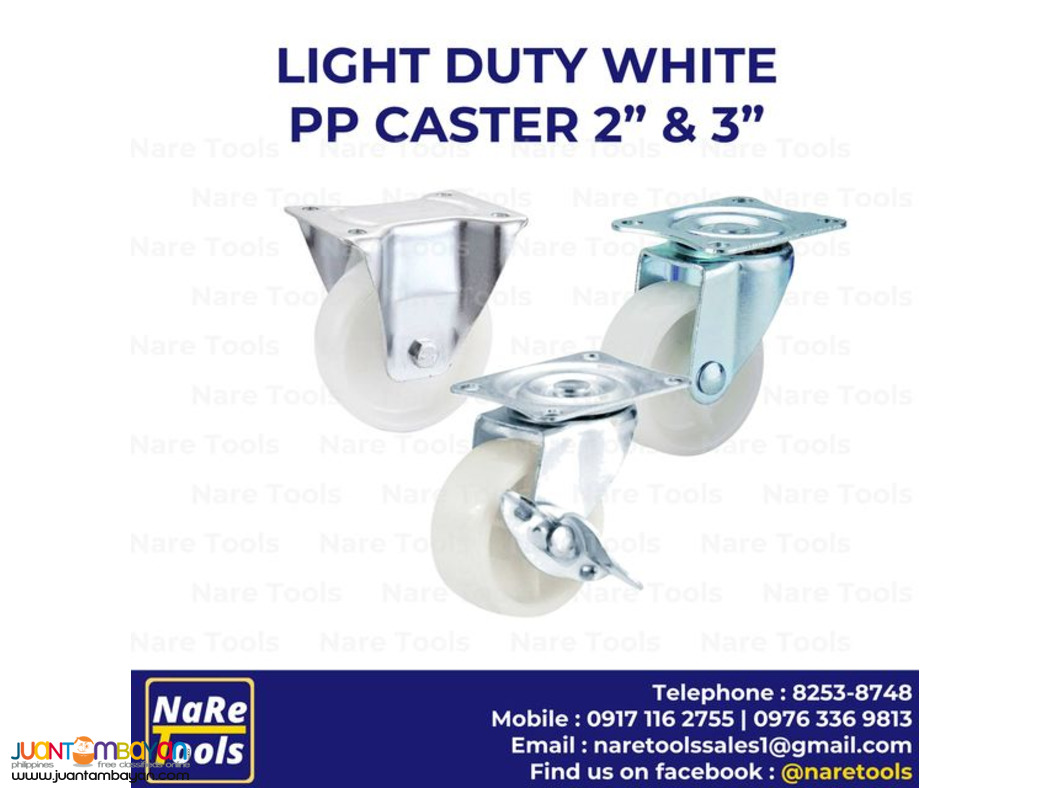 Light Duty White PP Caster - 2