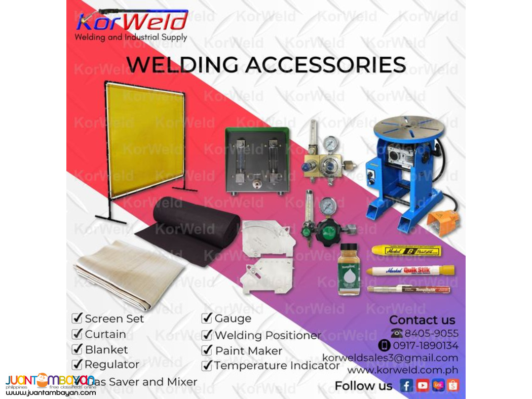 Welding Accessories - Screen Set, Welding Curtain and Blanket, etc.