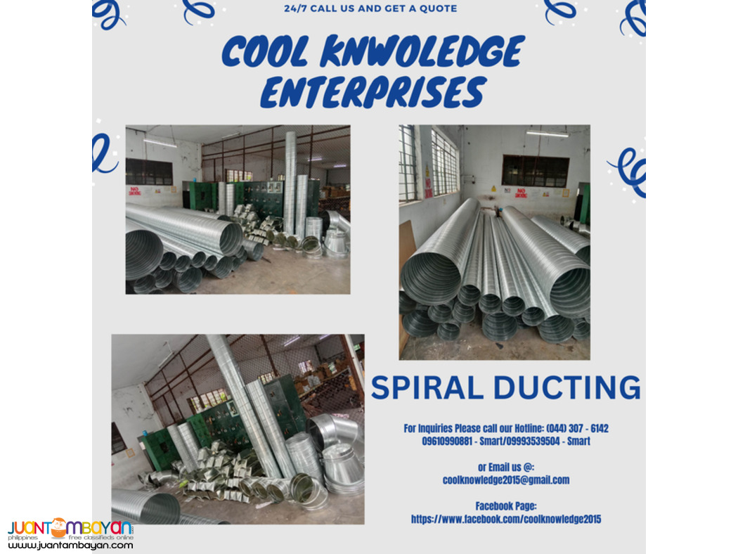 installation of spiral ducting