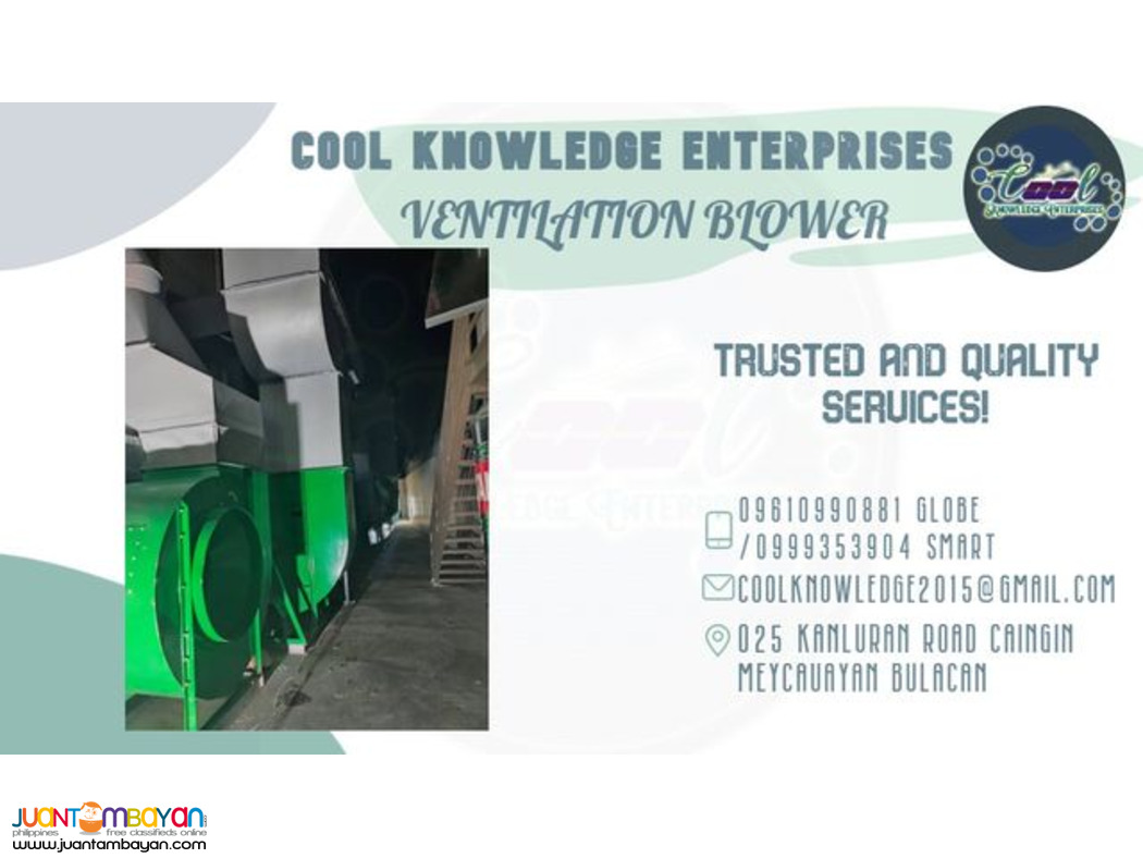 exhaust - fresh air blower system -- installation & supply