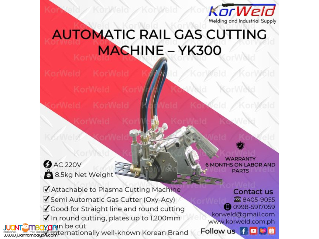 Automatic Rail Gas Cutting Machine - YK300 (2 Torch)
