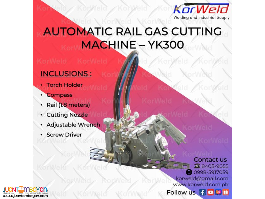 Automatic Rail Gas Cutting Machine - YK300 (2 Torch)