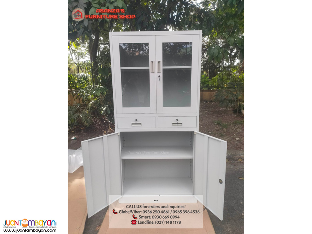 SWING DOOR CABINET WITH 2 DRAWER | FACTORY PRICE