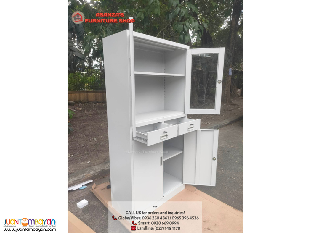 SWING DOOR CABINET WITH 2 DRAWER | FACTORY PRICE