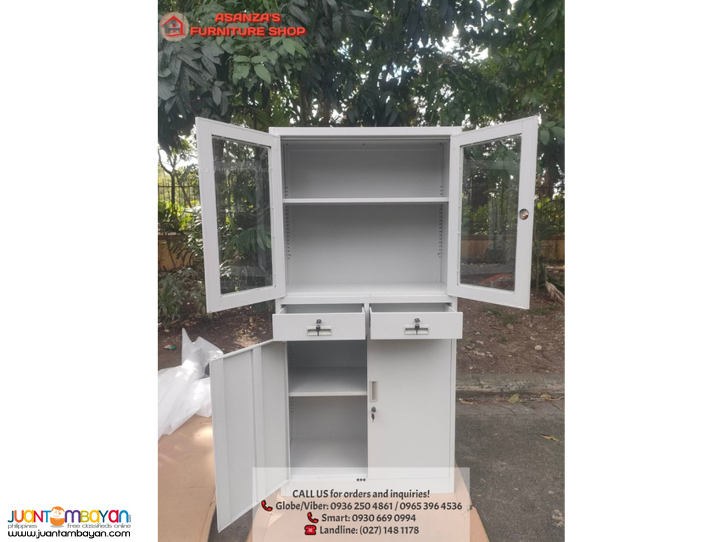 SWING DOOR CABINET WITH 2 DRAWER | FACTORY PRICE