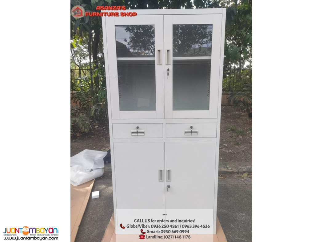 SWING DOOR CABINET WITH 2 DRAWER | FACTORY PRICE