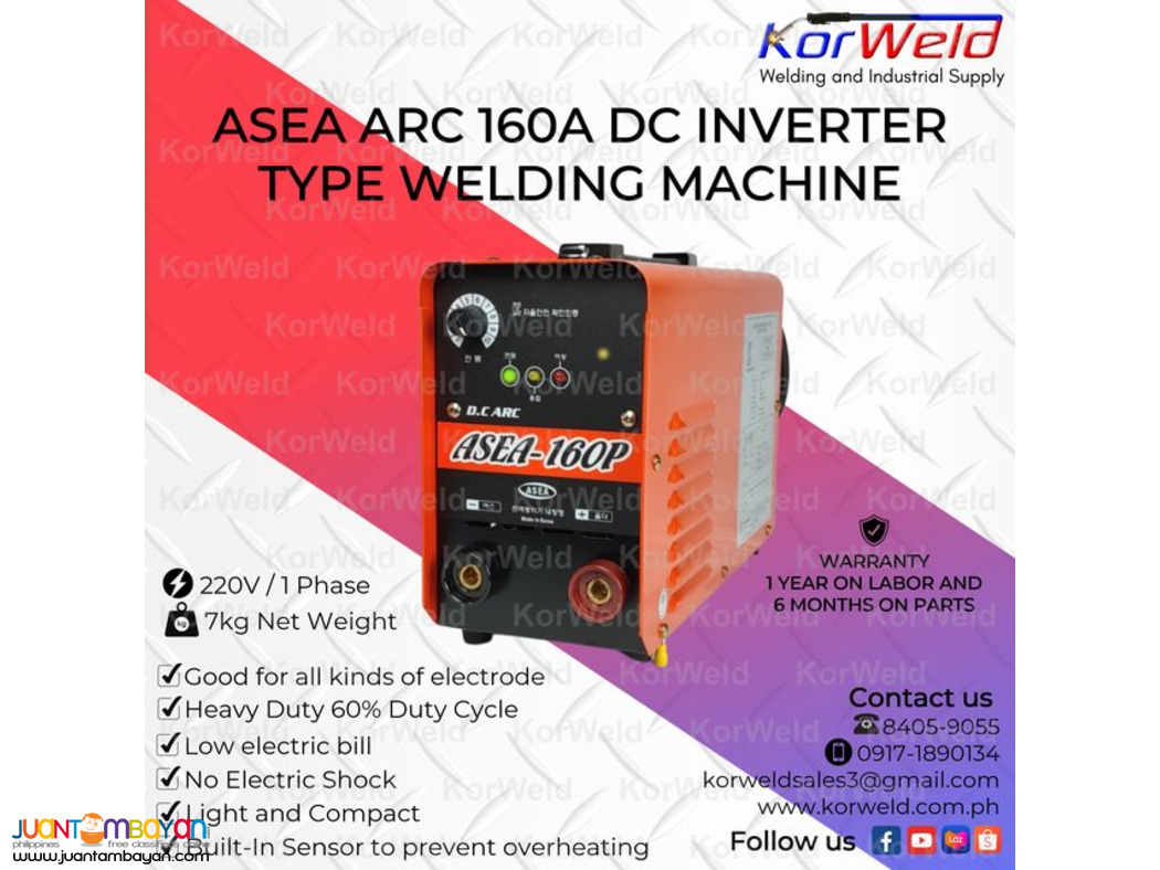 ASEA PORTABLE STICK/ARC WELDING MACHINE 160A