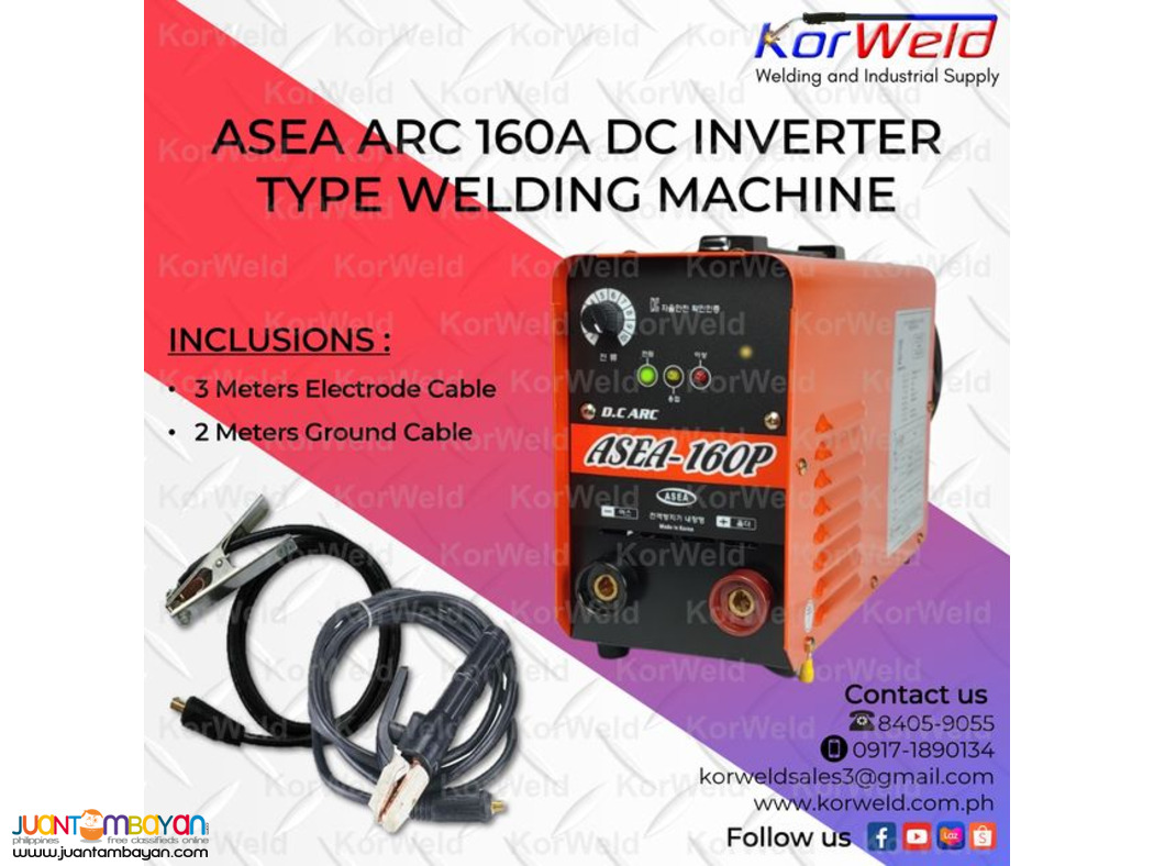 ASEA PORTABLE STICK/ARC WELDING MACHINE 160A