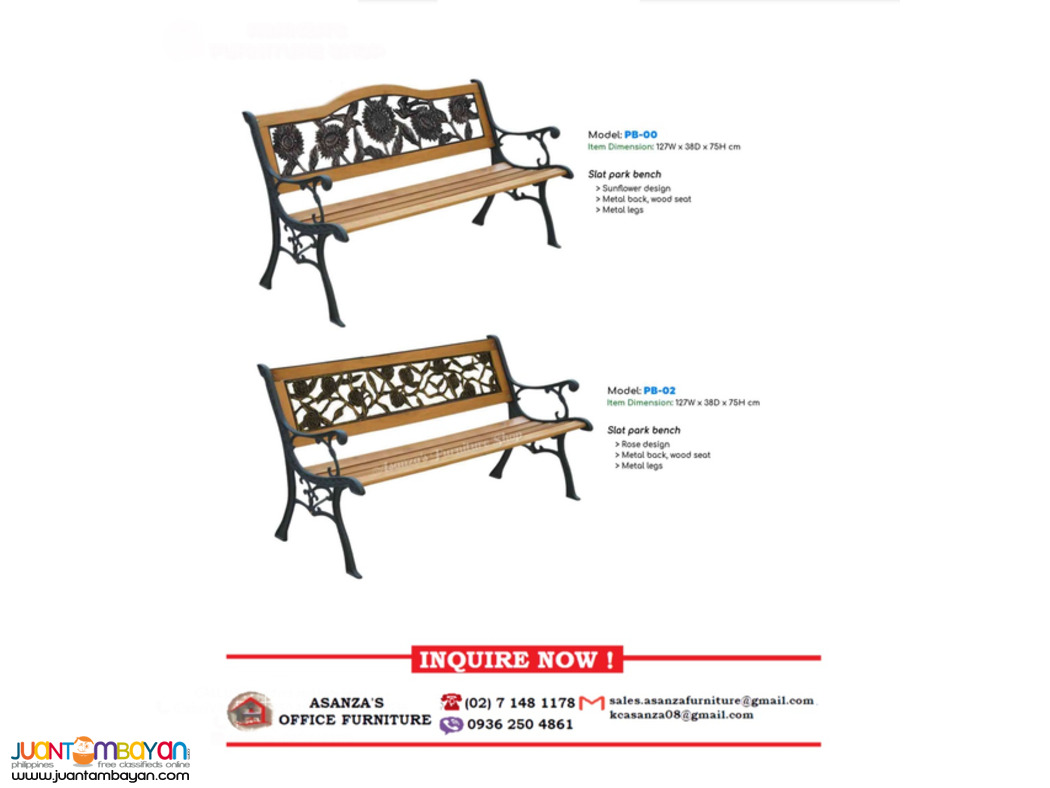 PARK BENCH | OFFICE CHAIR | FACTORY PRICE **