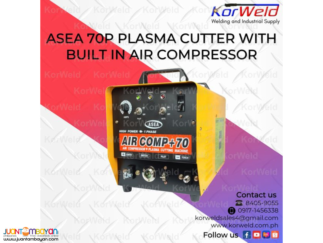 ASEA Plasma Cutter 70P with Built in Air Compressor