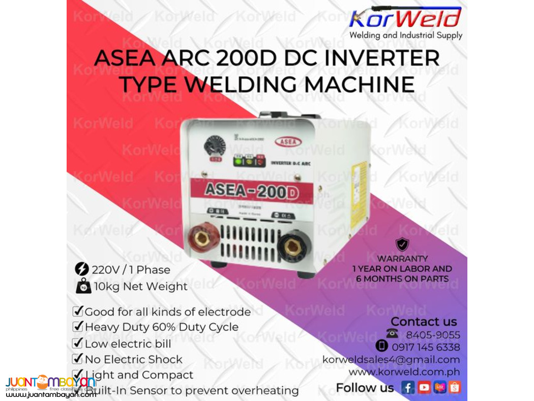 ASEA ARC 200D WHITE DC Inverter Type Welder