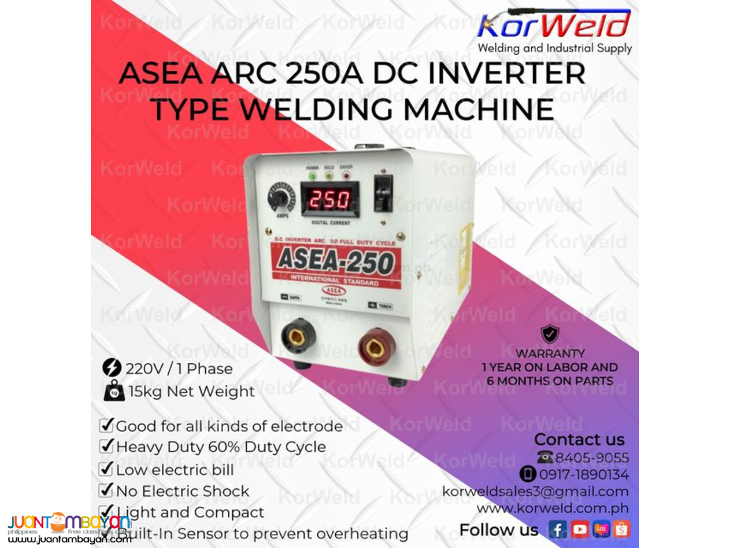 ASEA PORTABLE ARC/STICK WELDING MACHINE 250A