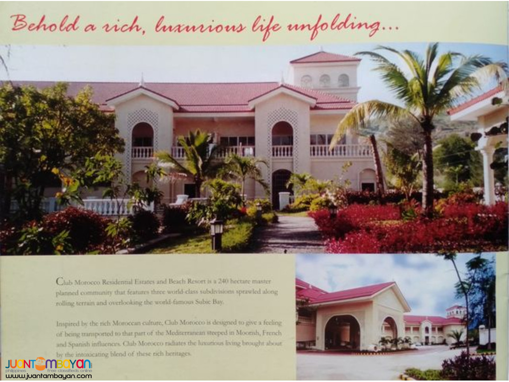 LOT FOR SALE IN SUBIC ZAMBALES CLUB MOROCCO