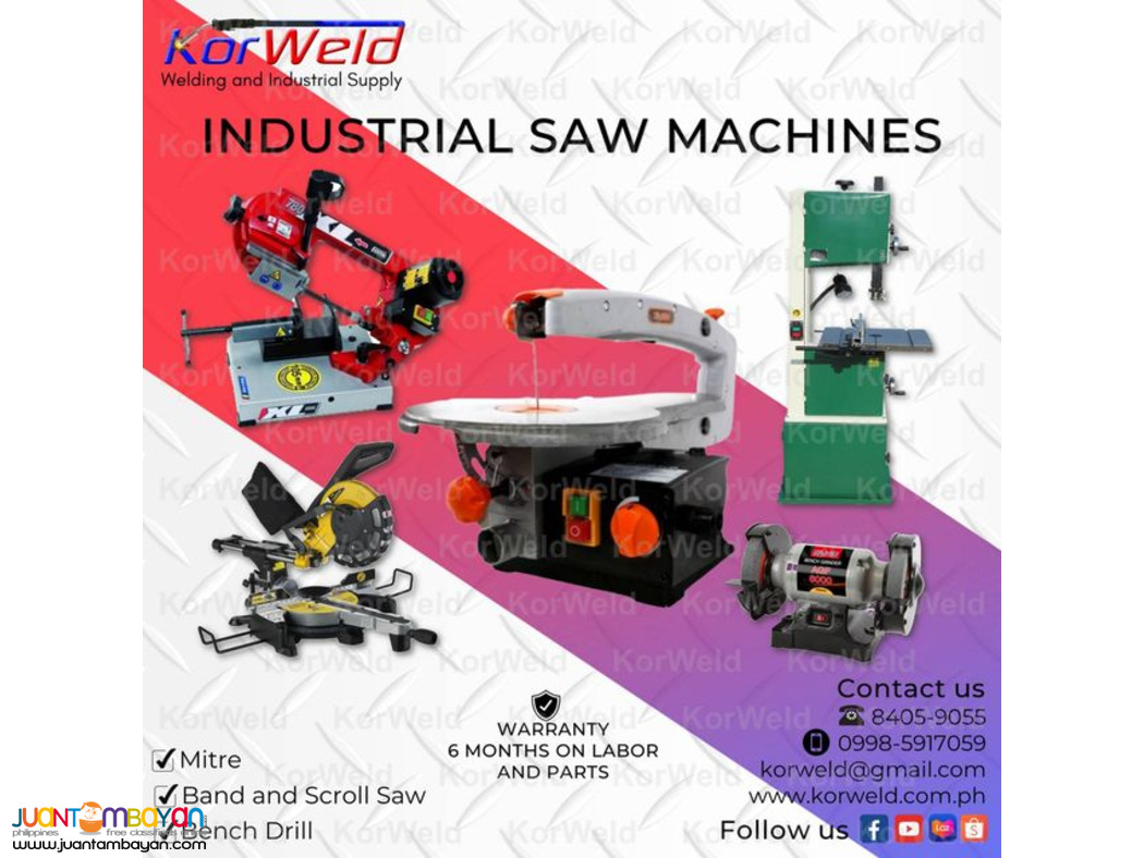 Industrial Saw - Mitre Saw, Band Saw, Scroll Saw, Bench Grinder Industrial Saw - Mitre Saw, Band Saw, Scroll Saw, Bench Grinder
