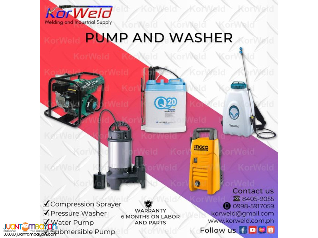 Water Pump, Submersible, Sprayer and Pressure Washer Water Pump, Submersible, Sprayer and Pressure Washer