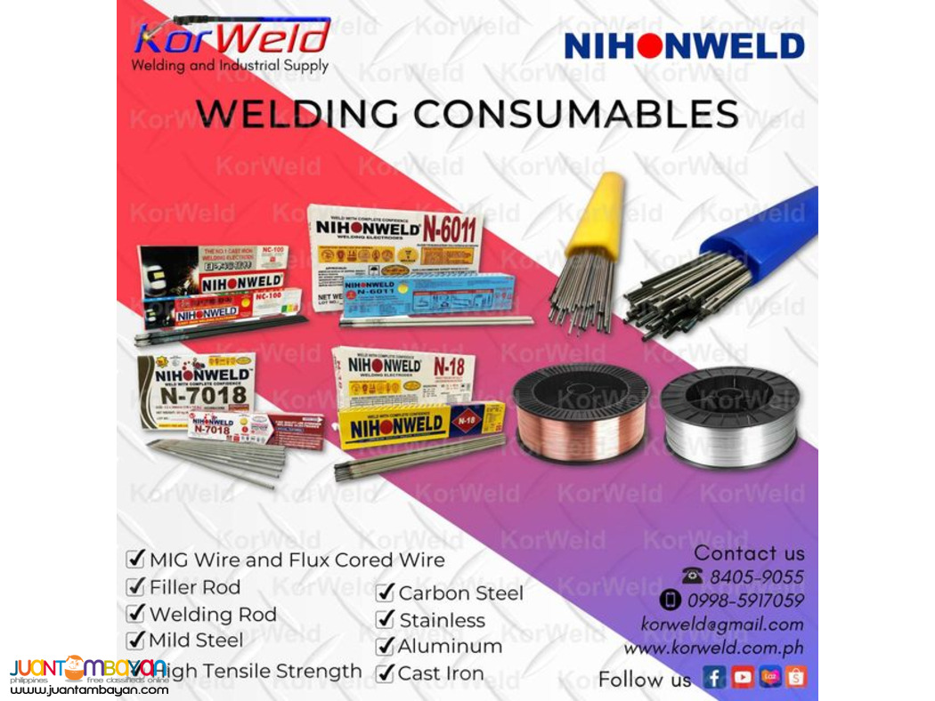 Welding Consumables - Welding Rod, Filler Rod, MIG Wire Welding Consumables - Welding Rod, Filler Rod, MIG Wire