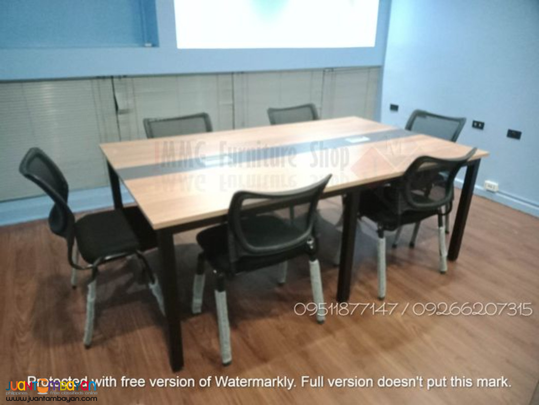 Conference table with wire management