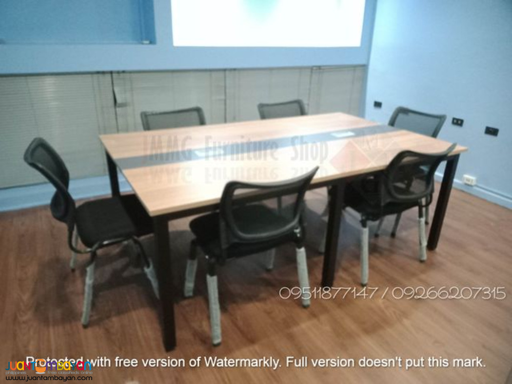 Conference table with wire management