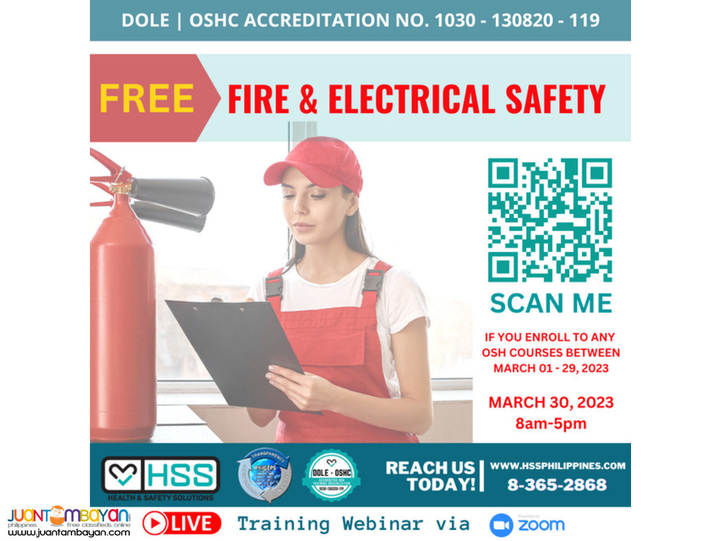 FREE BASIC FIRE & ELECTRICAL SAFETY AWARENESS TRAINING