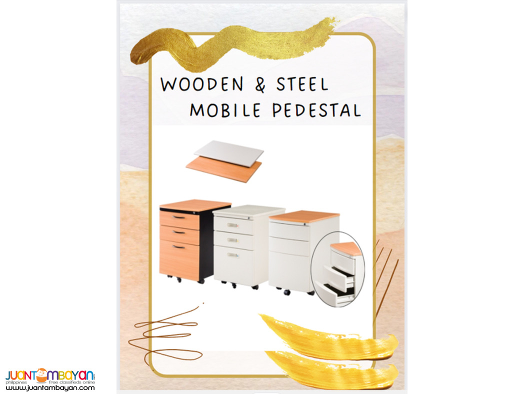 Wooden & Steel Mobile Pedestal (Under-desk Cabinet)