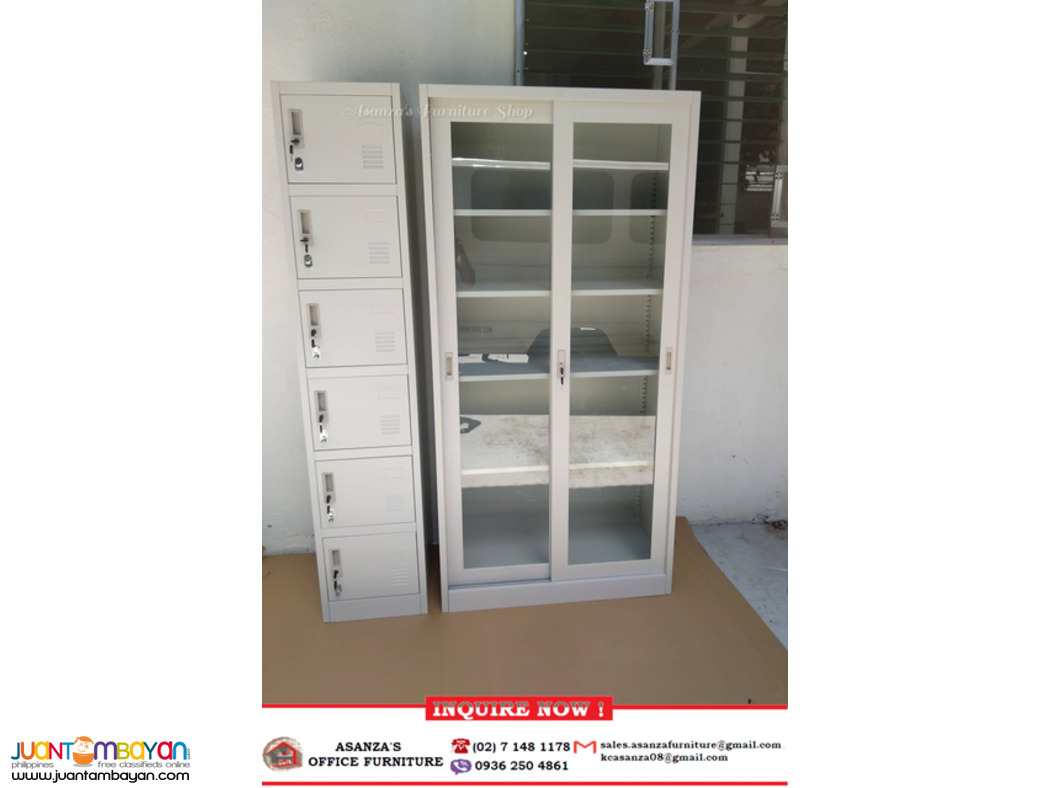 Sliding Glass Door Cabinet | 6 Doors Tower Locker | Factory Price