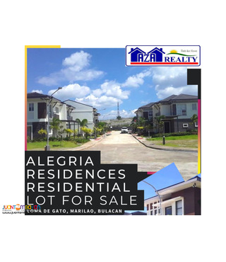 Residential lot For Sale 165sqm. Alegria Residences Bulacan
