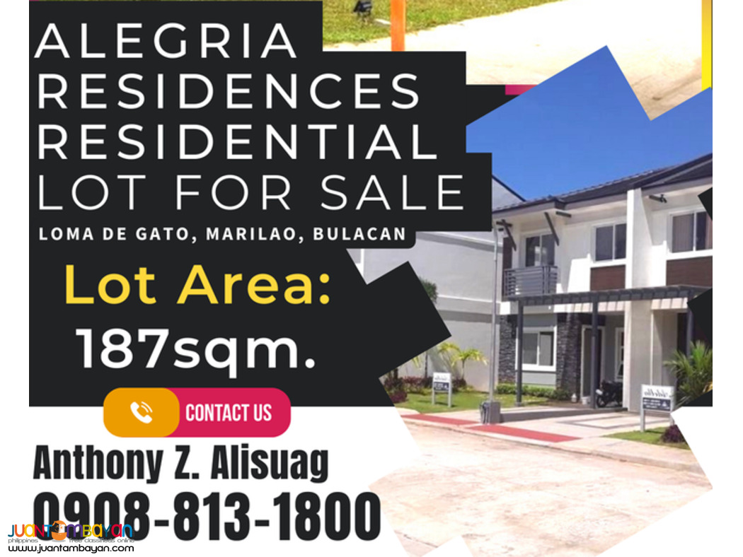 187sqm. Lot For Sale Residential Lot in Marilao Bulacan