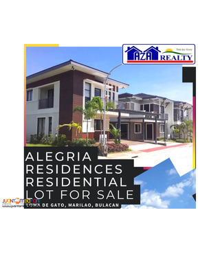Vacant Lot Only 192sqm. in Marilao Bulacan Alegria Residences