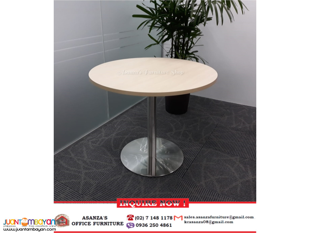 Round Shape Conference Desk | Chrome Legs | Factory Price