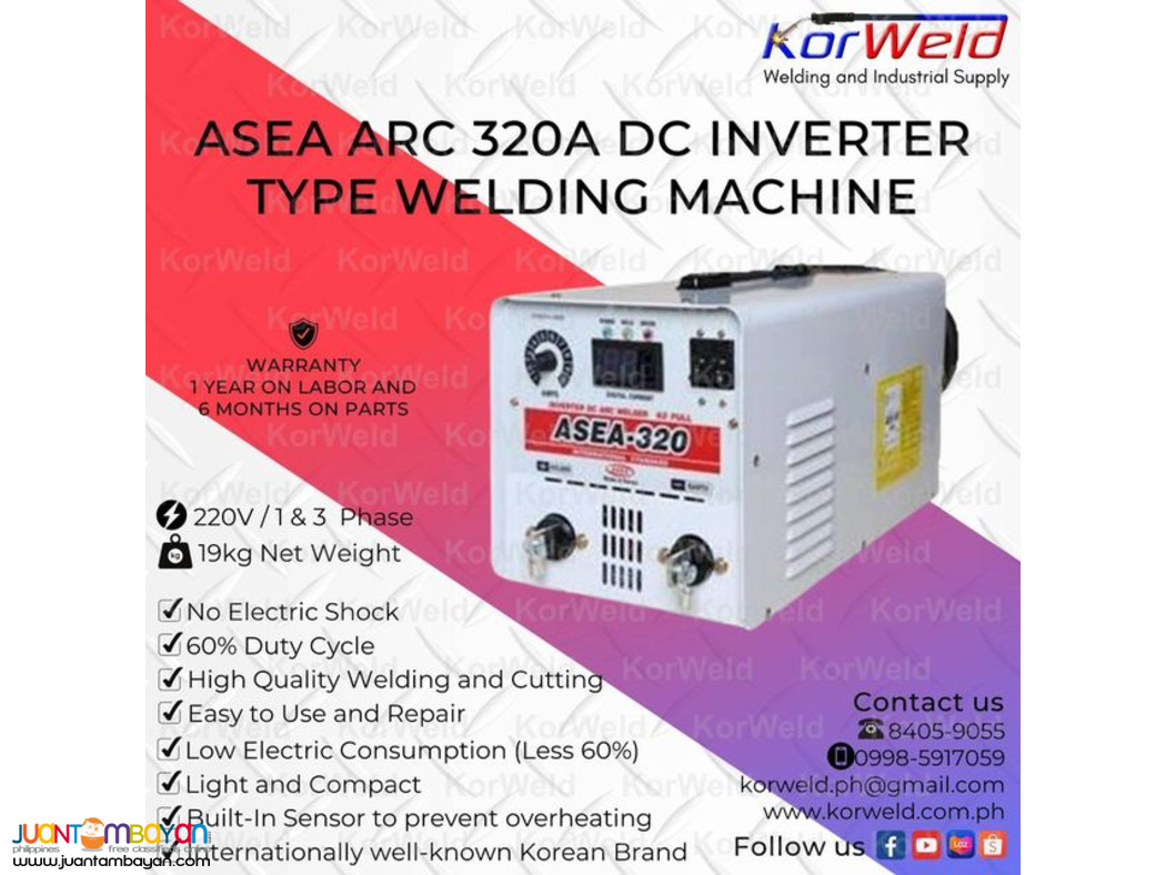 ASEA ARC 320A DC INVERTER TYPE WELDING MACHINE