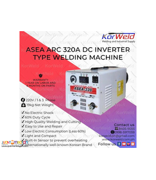 ASEA ARC 320A DC INVERTER TYPE WELDING MACHINE