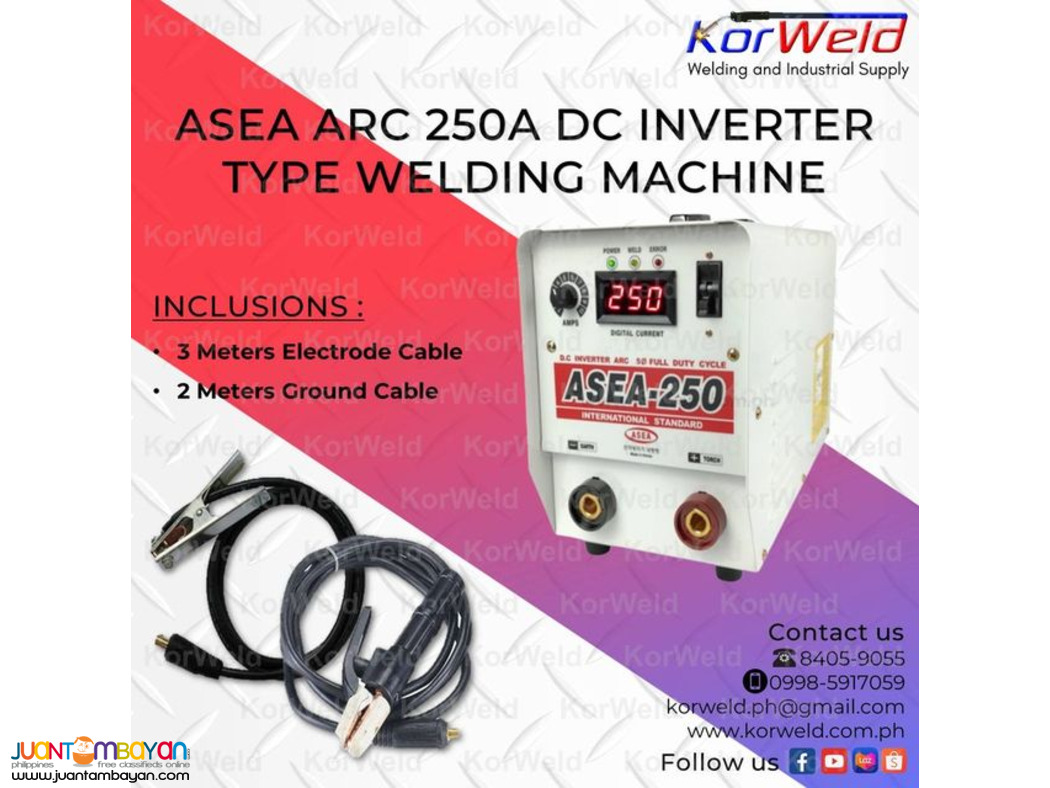 ASEA ARC 250A DC INVERTER TYPE WELDING MACHINE