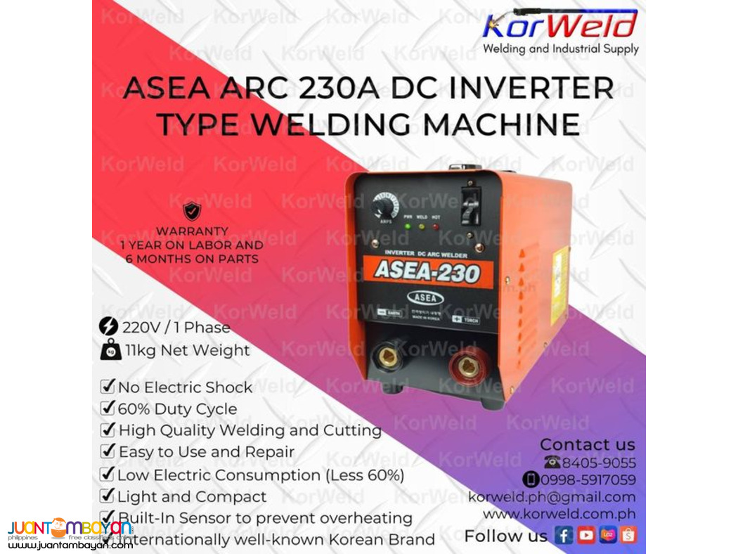 ASEA ARC 230A DC INVERTER TYPE WELDING MACHINE