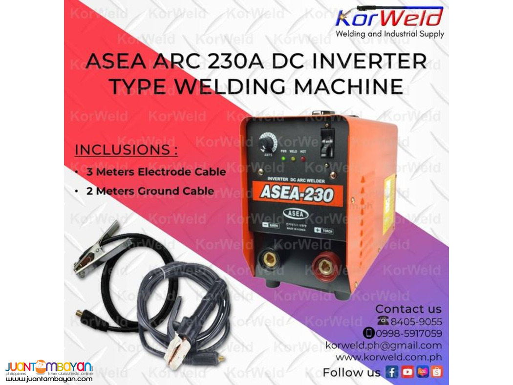  ASEA ARC 230A DC INVERTER TYPE WELDING MACHINE
