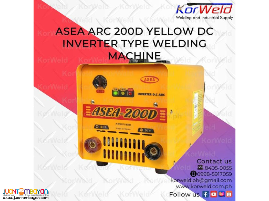 ASEA ARC 200D YELLOW DC INVERTER TYPE WELDING MACHINE