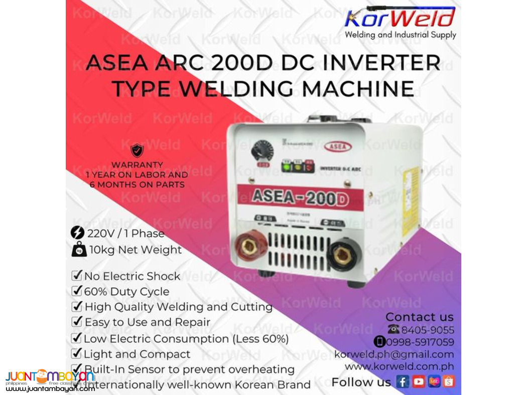 ASEA ARC 200D DC INVERTER TYPE WELDING MACHINE