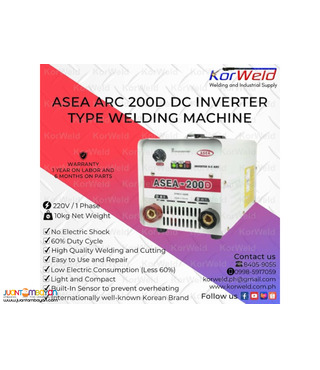 ASEA ARC 200D DC INVERTER TYPE WELDING MACHINE